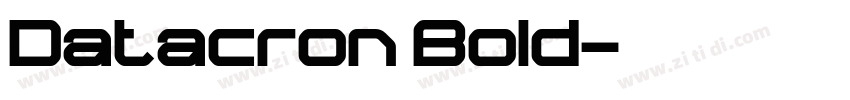 Datacron Bold字体转换